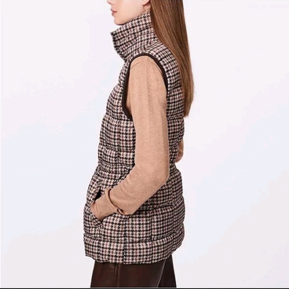🏷️ Bernardo Water Resistant Houndstooth Puffer Vest Brown Multi Size Medium - Picture 4 of 6